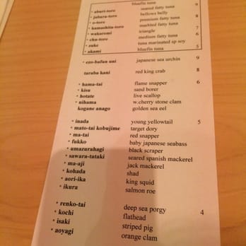 Kabuto - Today's fresh fish selection - Sushi Bars Near Me - Las Vegas, Nevada