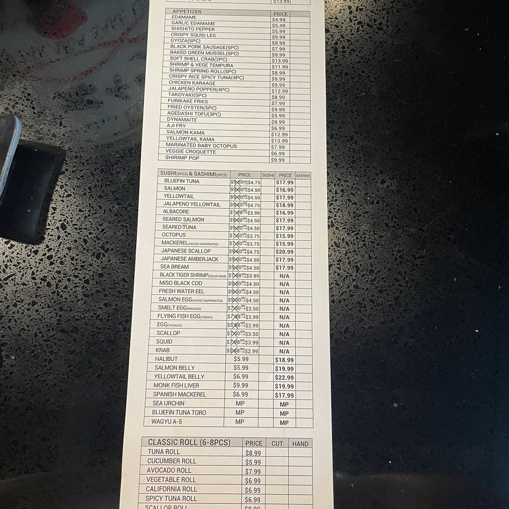 DAI Sushi - Menu - June 2024 - Japanese Near Me - Westminster, California DAI Sushi - Menu - June 2024 - Japanese Near Me - Westminster, California