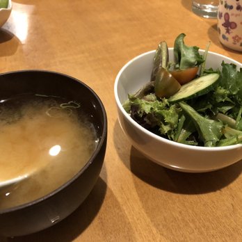 MOMO Sushi - Miso soup and salad - Sushi Bars Near Me - Mill Creek, Washington MOMO Sushi - Miso soup and salad - Sushi Bars Near Me - Mill Creek, Washington