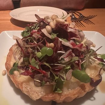 Roots Restaurant and Bar - Walla Walla sweet onion tart - New American Near Me - Camas, Washington Roots Restaurant and Bar - Walla Walla sweet onion tart - New American Near Me - Camas, Washington