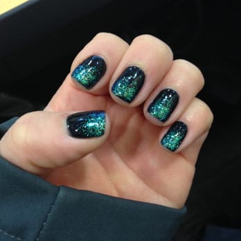 Be Polished Nails - Nails by Lani! Black gel with loose glitter overlay! BEAUTIFUL work - Nail Salons Near Me - San Marcos, California Be Polished Nails - Nails by Lani! Black gel with loose glitter overlay! BEAUTIFUL work - Nail Salons Near Me - San Marcos, California