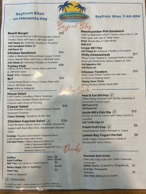 Menu photo 8 Beachcomber Trading Post Restaurant Englewood, FL