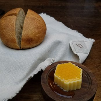 Benu - Sprouted wheat bread and butter with ginseng honey - Asian Fusion Near Me - San Francisco, California Benu - Sprouted wheat bread and butter with ginseng honey - Asian Fusion Near Me - San Francisco, California
