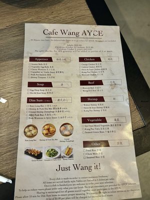 Menu photo 1 Cafe Wang La Verne, CA
