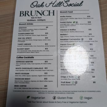 Oak Hill Social - Brunch menu - Cocktail Bars Near Me - Austin, Texas