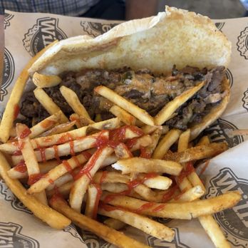 Willie's Grill & Icehouse - Smoked Gouda Cheesesteak - American Near Me - Pflugerville, Texas Willie's Grill & Icehouse - Smoked Gouda Cheesesteak - American Near Me - Pflugerville, Texas