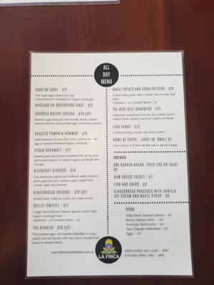 Menu photo 2 La Finca Mooloolaba, QLD
