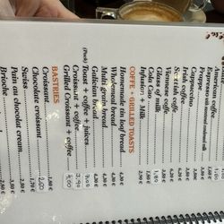 El Café de Gros - English menu