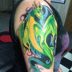 Black Dragon Tattoo - This is my finished cover up, I love it!