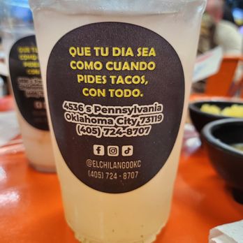 El Chilango - Aqua Frescas is super refreshing super delicious.  Lemon cucumber is the one I tried and it did not disappoint. - Mexican Near Me - Oklahoma City, Oklahoma