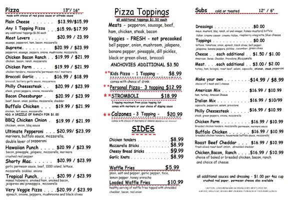 Menu photo 2 Shorty's Pizza and More Aransas Pass, TX Menu photo 2 Shorty's Pizza and More Aransas Pass, TX
