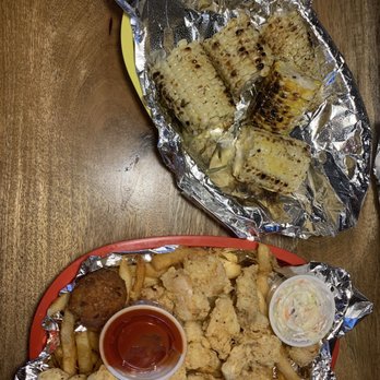 Joanie's Blue Crab Cafe - Fried alligator and corn - Seafood Near Me - Ochopee, Florida Joanie's Blue Crab Cafe - Fried alligator and corn - Seafood Near Me - Ochopee, Florida