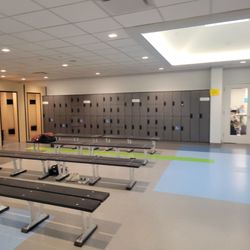 Mount Vernon RECenter - Locker Room & Restrooms between two ice-rinks
