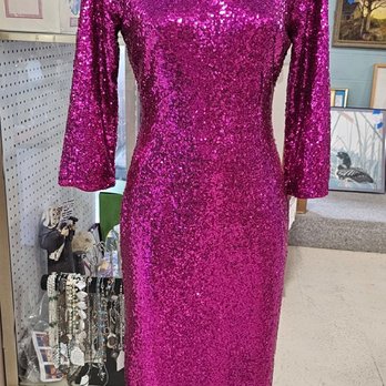 Thrifty Threads - A very pink/purple glitter dress ! - Thrift Stores Near Me - Indianapolis, Indiana