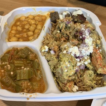 Tasty Kabob - Chicken and mushrooms with lamb, chick peas and okra - Halal Near Me - Tysons, Virginia Tasty Kabob - Chicken and mushrooms with lamb, chick peas and okra - Halal Near Me - Tysons, Virginia
