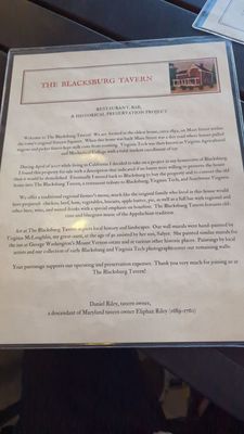 Menu photo 6 The Blacksburg Tavern Blacksburg, VA Menu photo 6 The Blacksburg Tavern Blacksburg, VA