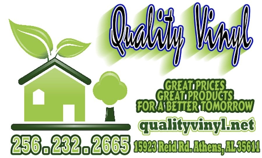 QUALITY VINYL Updated August 2024 15923 Reid Rd, Athens, Alabama