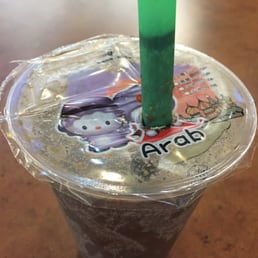 Slush milk tea with boba and Oreos.