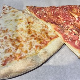 Pizza (regular slice, cheese filled slice) Pizza (regular slice, cheese filled slice)