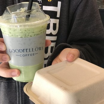 Goodfellows Coffee - Iced matcha latte - Coffee & Tea Near Me - Cypress, California Goodfellows Coffee - Iced matcha latte - Coffee & Tea Near Me - Cypress, California
