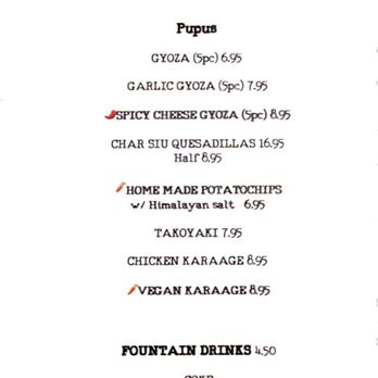 Junpuu - Menu - Ramen Near Me - Honolulu, Hawaii