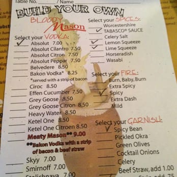 Mason's Grill - Build your own bloody list. - American Near Me - Baton Rouge, Louisiana