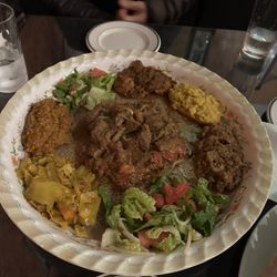 TG's Addis Ababa Restaurant - Combo platter A + lega tibbs