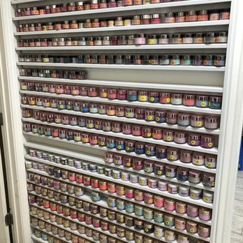 Nail'd It Nail Spa - Wall of dipping powder - Nail Salons Near Me - Pasadena, California Nail'd It Nail Spa - Wall of dipping powder - Nail Salons Near Me - Pasadena, California