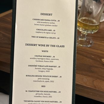 Ellington Park Bistro - 2025 dessert menu - French Near Me - Washington, DC, District of Columbia