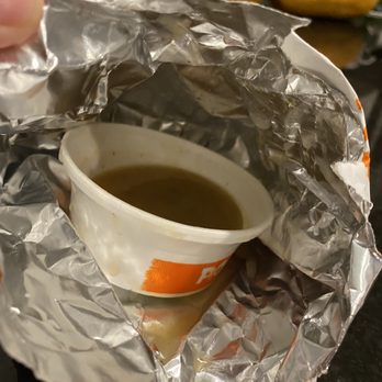 Popeyes Louisiana Kitchen - Gravy with no lid?? - Fast Food Near Me - Duluth, Georgia