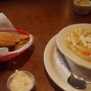Maddy's Paddy Cafe - Soup of the day (chicken noodle soup) and catfish - American Near Me - North Las Vegas, Nevada