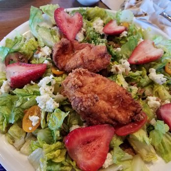 Barrel & Bushel - Salad topped with chicken. Looks good but salad itself was very bland. - Bars Near Me - Tysons Corner, Virginia Barrel & Bushel - Salad topped with chicken. Looks good but salad itself was very bland. - Bars Near Me - Tysons Corner, Virginia