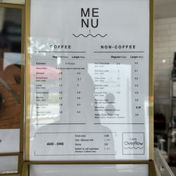 Cafe Overflow - Menu