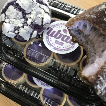 UBAE - Ube crinkle cookies and tarts. Oops! Featuring a poi glazed malasada from Kamehameha Bakery. They're not competition! - Desserts Near Me - Honolulu, Hawaii UBAE - Ube crinkle cookies and tarts. Oops! Featuring a poi glazed malasada from Kamehameha Bakery. They're not competition! - Desserts Near Me - Honolulu, Hawaii