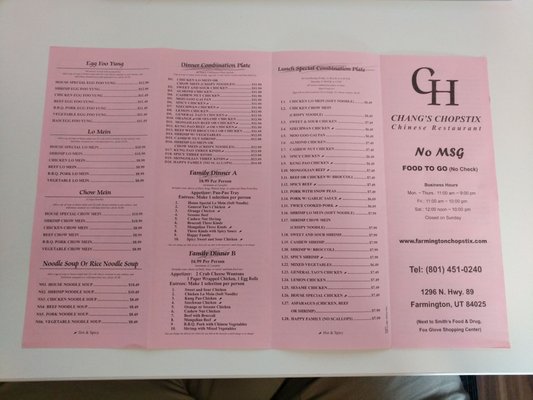 Menu photo 6 Changs Chopstix Farmington, UT