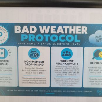 Pickleball Haven - rain protocol - Pickleball Near Me - Lake Forest, California Pickleball Haven - rain protocol - Pickleball Near Me - Lake Forest, California