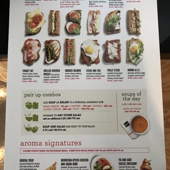 Aroma Espresso Bar - Sandwiches Menu - Cafes Near Me - Toronto, Ontario