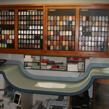 Parkmead Products - Just a sample of our show room and the 1500 laminate samples, over a custom Corian counter top. - Building Supplies Near Me - Oakland, California Parkmead Products - Just a sample of our show room and the 1500 laminate samples, over a custom Corian counter top. - Building Supplies Near Me - Oakland, California