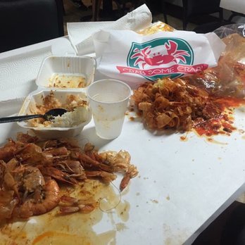 Crab In A Bag - My usual order of 1 lb of whole shrimp in Cajun flavor. Spices go mild and hot. - Seafood Near Me - Bakersfield, California