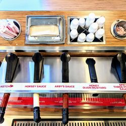 Arby's - Arby's sauce station is very clean