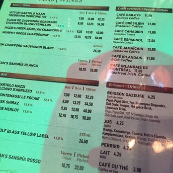 McLean's Pub - MENU - Pubs Near Me - Montreal, Quebec