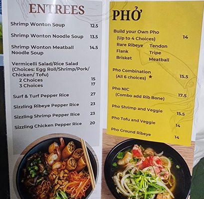 Menu photo 7 Pho Nic Fountain Valley, CA