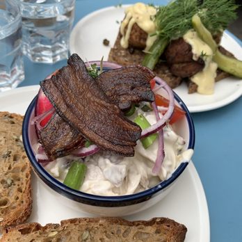 Cafe Dyrehaven - DIY chicken salad smørrebrød and danish meatball smørrebrød - Bars Near Me - Copenhagen, 84