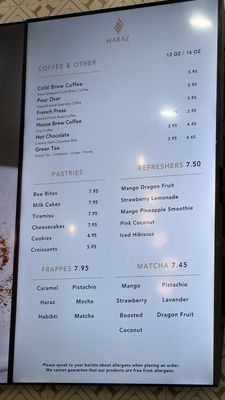Menu photo 1 Haraz Coffee House Wesley Chapel, FL
