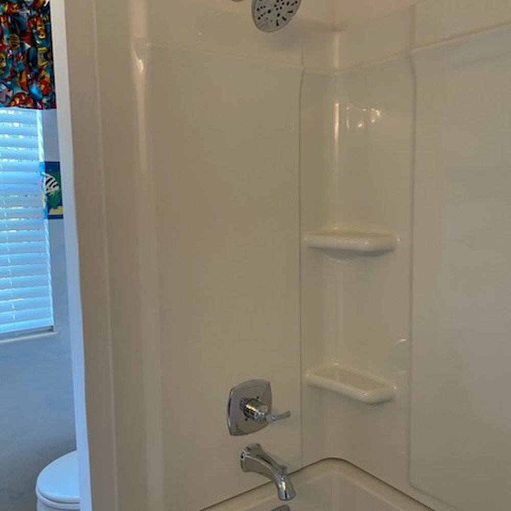 Dan Potter Home Improvement - New chrome fixtures, enclosure, tub. Drywall fixed. - General Contractors Near Me - Cincinnati, Ohio Dan Potter Home Improvement - New chrome fixtures, enclosure, tub. Drywall fixed. - General Contractors Near Me - Cincinnati, Ohio