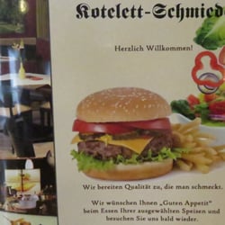 Kotelett-Schmiede - Deckblatt der Speisekarte