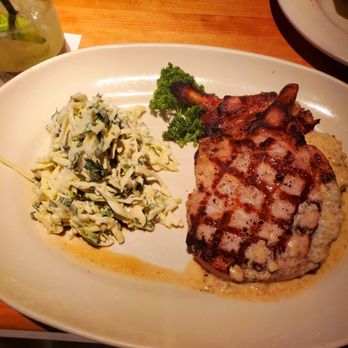 Houston's Restaurant - Pork chops with coleslaw just ok. - New American Near Me - North Miami Beach, Florida Houston's Restaurant - Pork chops with coleslaw just ok. - New American Near Me - North Miami Beach, Florida