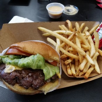 Burger Bar - Single cheeseburger and fries - Burgers Near Me - Austin, Texas
