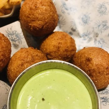 Peacemaker Lobster and Crab - Hushpuppies with tarragon dipping sauce - Seafood Near Me - Tulsa, Oklahoma Peacemaker Lobster and Crab - Hushpuppies with tarragon dipping sauce - Seafood Near Me - Tulsa, Oklahoma