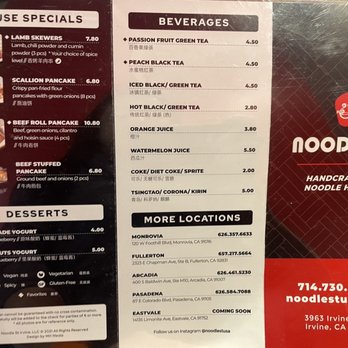 Noodle St - Menu-2 - Noodles Near Me - Irvine, California